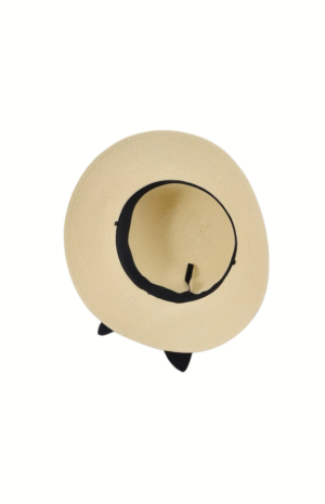 Mũ Cói Nữ Vành Rộng Kèm Nơ Lụa – Thái Trí Elegant Collection (4)