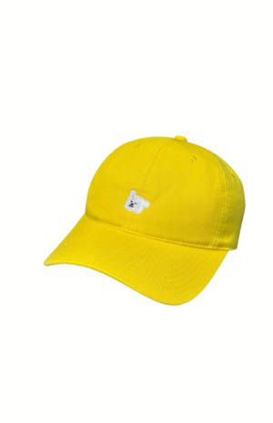 Mũ Lưỡi Trai Unisex Hình Gấu Dễ Thương – Màu Vàng Tươi, Vải Cotton Mát, Phong Cách Hàn Quốc (1)